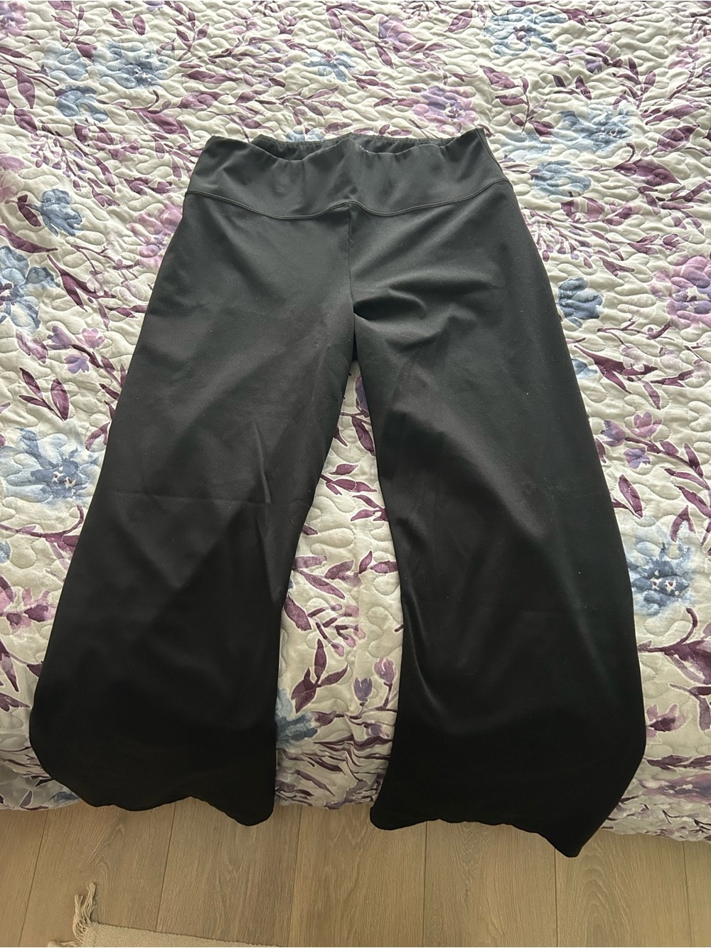 Flare Leg Black Women's Pants